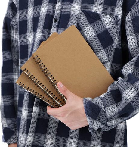 EUSOAR Dotted Spiral Notebook, A5 3Pack 5.5"x8.3" 120 Pages Hardcover Wirebound Spiral Notebook Journals, Sketch Notebook for Dot Grid Journaling, Making Graph, Drawing, Study notes, Creative Writing in Kuwait