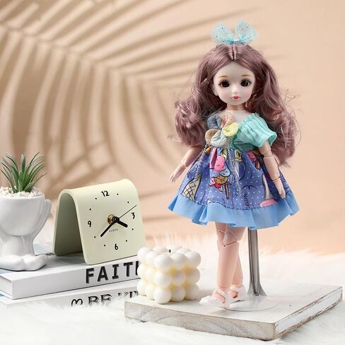 Yaocom 6 Pcs Adjustable Doll Stands for 12 Inch to 18 Inch Dolls Display Stand with Expandable Waist Wire Action Figure Display(White) in Kuwait