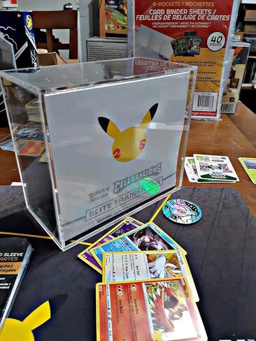 Evoretro Clear Acrylic Display Case for Pokemon Elite Trainer Box - 4 Pack - 4.0mm pokemon pokemon etb case with sliding lid in Kuwait