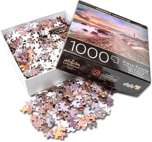 Montauk Lighthouse Puzzle Jigsaw Puzzles 1000 Pieces for Adults Scenic National Parks Ocean Landscape Beach Puzzles an Educational and Fun Game for Elders Children Family and Friends in Saudi Arabia