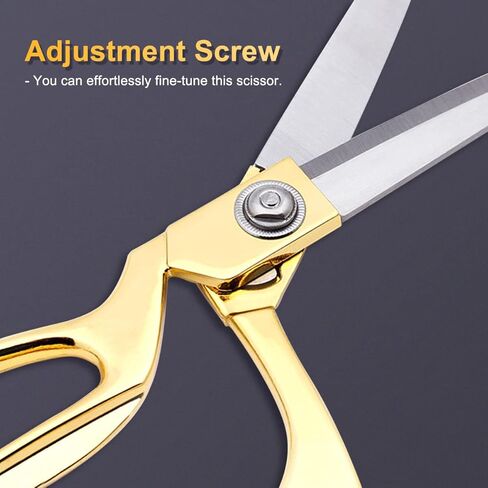 Antique Bronze Scissors All Purpose, Professional Cutting Tool for Cutting Fabric, Silk, Leather, Paper, Cordage, Stainless Steel 10.5" Heavy Duty Sharp Scissors for Office Home School in Saudi Arabia