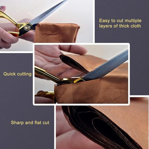 Antique Bronze Scissors All Purpose, Professional Cutting Tool for Cutting Fabric, Silk, Leather, Paper, Cordage, Stainless Steel 10.5" Heavy Duty Sharp Scissors for Office Home School in Saudi Arabia