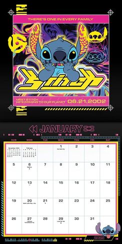 2025 Stitch Wall Calendar & Push Pins in Saudi Arabia