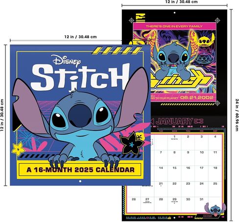2025 Stitch Wall Calendar & Push Pins in Saudi Arabia