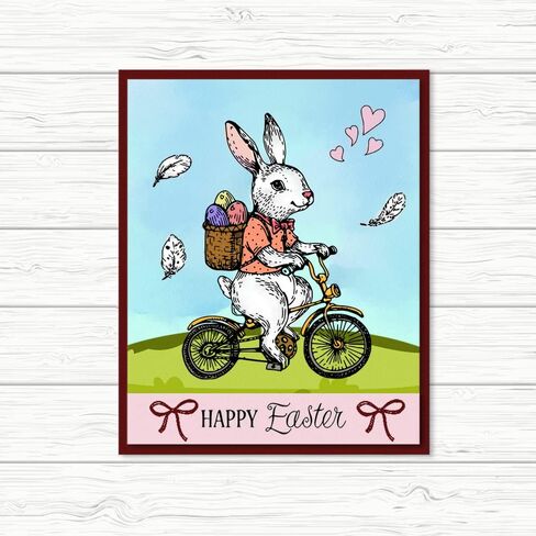 Easter Rabbits Background Clear Stamps for Card Making Decorative Easter Animals Background Transparent Silicone Stamps for DIY Scrapbooking Supplies Embossing Paper Card Album Decoration Craft in Saudi Arabia