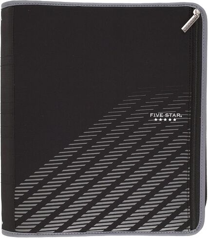 Five Star Zipper Binder, 2 Inch 3 Ring Binder, Xpanz, Gray Lines (29040Hx9) in Kuwait