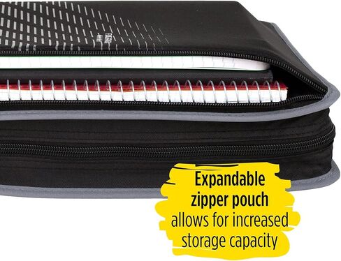 Five Star Zipper Binder, 2 Inch 3 Ring Binder, Xpanz, Gray Lines (29040Hx9) in Kuwait