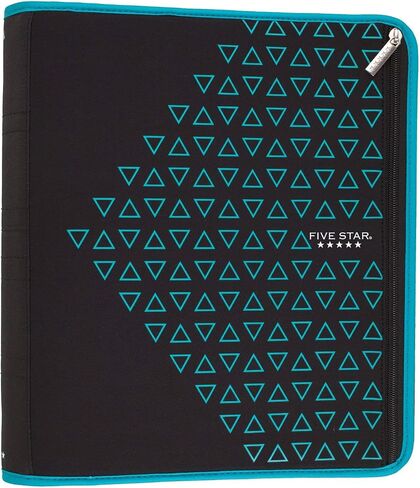 Five Star Zipper Binder, 2 Inch 3 Ring Binder, Xpanz, Gray Lines (29040Hx9) in Kuwait