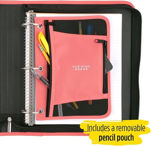 Five Star Zipper Binder, 2 Inch 3 Ring Binder, Xpanz, Gray Lines (29040Hx9) in Kuwait