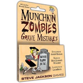 Steve Jackson Games Munchkin Zombies: Grave Learn Card Game (Mini-Expansion) | 30 بطاقة التوسع | لعبة الكبار والطفل والأسرة | Fantasy Adventure RPG | تتراوح أعمارهم بين 10+ | 3-6 لاعبين | وقت اللعب 120 دقيقة