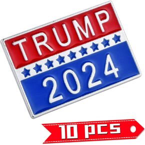 5PCS Trump 2024 Pin, Trump Broochs for President 2024 Enamel Lapel Pins President Gift Souvenir for 2024 USA Presidential Election