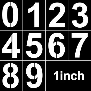 5 Inch Number Stencils Plastic Number Stencils Reusable Digital Painting Templates for Cake Stencil Address Number Painting Stencils Templates