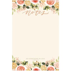 Creative Brands Faithworks - Inspirational Floral Notepad with Scripture, 4 x 6-Inch, Everything in Love