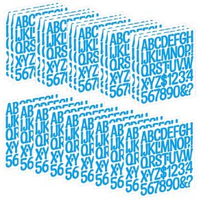 25 Sheets Letter Stickers Large 1175Pcs Alphabet Number Stickers Vinyl Self-Adhesive Stick on Letters for Scrapbook Sticker Water Bottles Mailbox Custom DIY Crafts Classroom Decor(Multicolor,2 Inch)