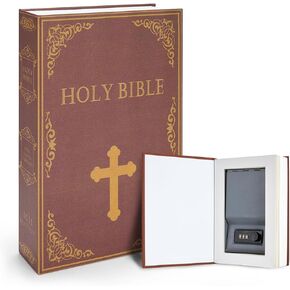 Diversion Book Safe with Real Pages, Ohuhu Combination Book Lock Box Money Safe for Cash, Secret Hidden Storage Faux Dictionary Book Box Disguised Safe for Home Office