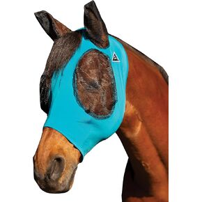 Professional's Choice Comfort-Fit Warm Blood Fly Mask - Pacific Blue Pattern - Maximum Protection and Comfort for Your Horse