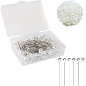 100 PCS Bouquet Pins ، Limso 2 بوصة دبابيس boutonniere ، دبابيس الماس للباقات ، دبابيس القصب مناسبة للباقات ، الحرف اليدوية ، الهدايا التذكارية ، والحرف اليدوية DIY