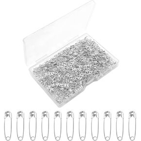 500 Pcs Small Safety Pins,0.75Inch/19mm Silvery Safety Pins Rust Resistant Metal Safety Pins for Clothes Tiny Safety Pins Mini Safety Pins for Art Crafting,Sewing,Jewelry Making