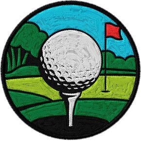 Golf Patch Embroidered Iron on Patches for Clothes Backpacks Bags Jeans Jackets Size 3" ID45095