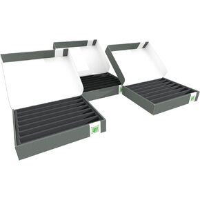 Feldherr Storage Box FSLB055 لقاطرات السكك الحديدية ، العربات والمركبات - 7 فتحات لـ TT Gauge Vertical ، الكمية: 2 PCS.