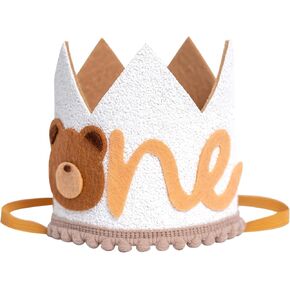 Teddy Bear First Birthday Crown Hat - قبعة عيد ميلاد Pooh Bear ، قبعة عيد ميلاد Little Bear 1st in Kuwait