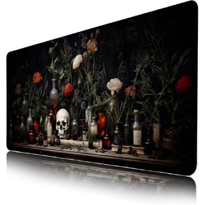 Funny Black Desk Mat Pad,XL Gaming Mouse Pad,Funny XL Gaming Mouse Pad for Desk,Large Computer Keyboard Offic Desk Mat Mouse Pad,Waterproof Desk Pad, 900X400 mm