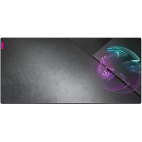 ROCCAT SENSE ICON XXL PC Gaming Mousepad ، مدعوم من المطاط غير المدعومة ، الفنية المخصصة ، سطح القماش المعالج بالراتنج مع حواف مخيط منخفضة ، XXL ، المستطيل ، الأسود