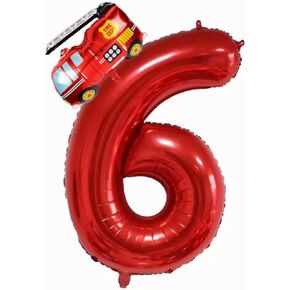 البالونات زخارف الحفلات رجال الإطفاء ، بالونات شاحنة إطفاء رقم 3 حمراء ， شاحنة إطفاء 3rd حفلة عيد ميلاد البالونات ， شاحنة إطفاء كبيرة بالون هيليوم (شاحنة إطفاء حمراء 3) ، 40 بوصة in Kuwait