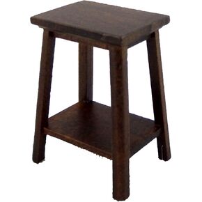 Melody Jane Dolls Houses Dark Oak Fern Stand Plant Pedestal Medium Miniature Furniture 1:12