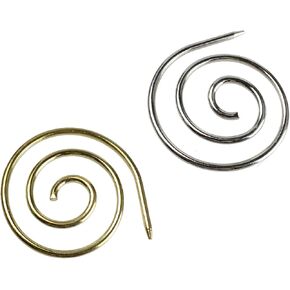pson 2PCS Spiral Cable Needles Set, Metal Cable Needles, Smooth Curved Design for Wool Projects, Knitting, Yarn Sewing (Gold&Silver)