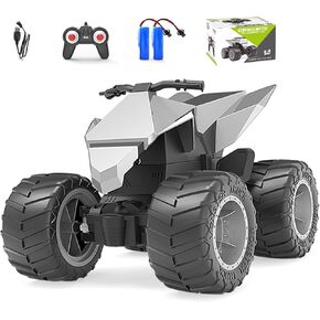 Cybertruck Cyberquad Toy with Remote Control Dual Motor Dual Battery Truck RC Car 2.4 Ghz Agile and Convenient Control 1/18 Model Truck Light Effect Age for 3 4 5 6 7 8 9 10 Year Old