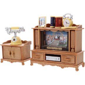 LOGOFUN Doll House Furniture Miniature Living Room Furniture Models 1:12 Scale TV Prop for Tiny House Furniture Accessories