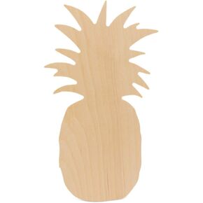 Wooden Pineapple Cutout, Unfinished Birch, 13 3/4 Inch, Package of 1, Perfect for Home Décor, Crafts and Parties, by Woodpeckers