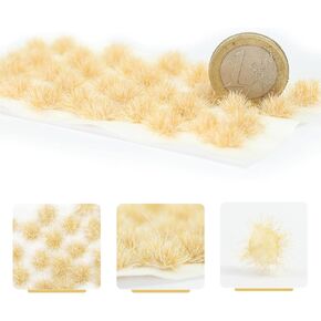 Miniature Vegetation Snowed Bushy Shrubs Tuft with Model Bases War Game DIY Railroad Terrain Scenery (C)