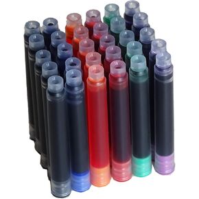 30 PCS Jinhao Fountain PEN حبر حبر خراطيش إعادة ملء 6 ألوان مجموعة （أسود ، أزرق ، أبل أخضر ، أرجوان