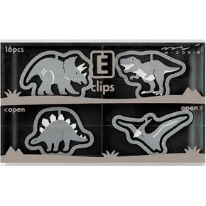 Midori 43363006 Etched Clip Dinosaur Pattern