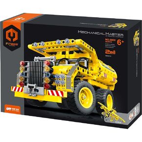 Mega Machines 2in1 Dump Truck & Aircraft Building Builds Take Toy Toy ، 361 PCS DIY KIT ، ألعاب بناء هندسة التعلم
