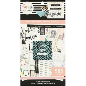 Happy Planner Sticker Pack for Calendars, Journals, and Diaries, Multicoloured Scrapbook Accessories, Beautiful Blooms Theme, 25 Sheets, 264 Total Stickers