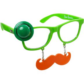 Sun-Staches St. Patrick's Day Sunglasses | St. Patty's Green Top Hat Party Favor or Dress Up Accessory | One Size Fits Most
