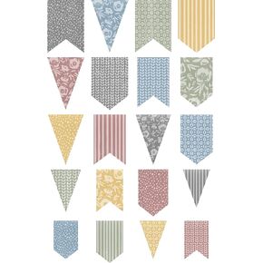 Teacher Created Resources Classroom Cottage Pennants Accents - Assorted Sizes (TCR7197)