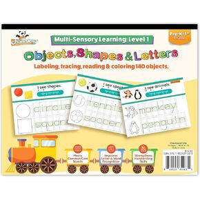Channie's Multi-Sensory Learning Workbook for Pre-K to 1st Grade, Improve Handwriting Skills, Letter & Word Recognition with Tracing, Labeling, Reading & Coloring Activities