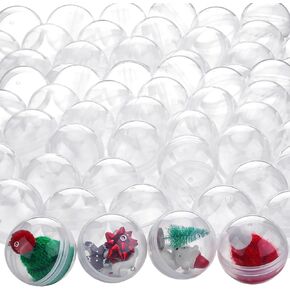 Sosation 150 Pcs 2 Inch Gumball Vending Machine Capsules Empty Round Capsules Plastic Containers Toy Supplies for Easter Prizes Party Favors