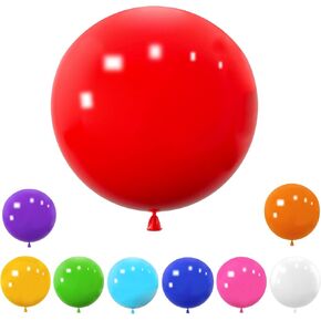 9pcs Big 36 inch Balloons, Assorted Giant Balloons Latex Extra Large Balloons Big Balloons for Birthday Wedding Party Festival Event Carnival Decorations