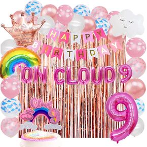 pink on cloud 9 th birthday