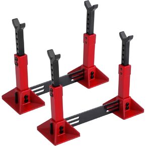 1/10 Scale RC Car Jack Stand, Aluminum Metal Jack Stand for 1/10 RC Crawler TRX4 SCX10 Tamiya HPI Redcat HSP Vehicle Models Repairs Upgrades Part