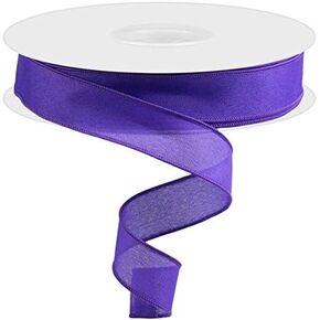 Solid Canvas Wired Edge Ribbon (White, 1.5 Inch x 50 Yards)