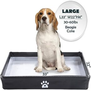 MEEXPAWS Dog Pee Pad Holder, Foldable Puppy Litter Box Indoor Potty Tray in Saudi Arabia