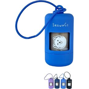 ShawnCo Dream Bag's Holder- Dog Poop Bag Holder with 1 Roll of 15 Bags, Premium, Durable and Leakproof Bags (Icy Lilac)