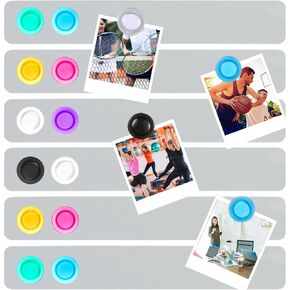 Magnetic Board for Wall withMagnets 6PCS Magnet Bulletin Board Magnetic Memo Boards with 20 Pieces Colorful Magnet Stainless Steel Strips for Walls Refrigerators Cabinets