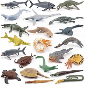 Mini Whale Shark Toy Set Small Sea Creatures Toys for Kids 2-4 Inch Mini Marine Animal Figures Cake Topper Girls Boys Toddlers Birthday Gift